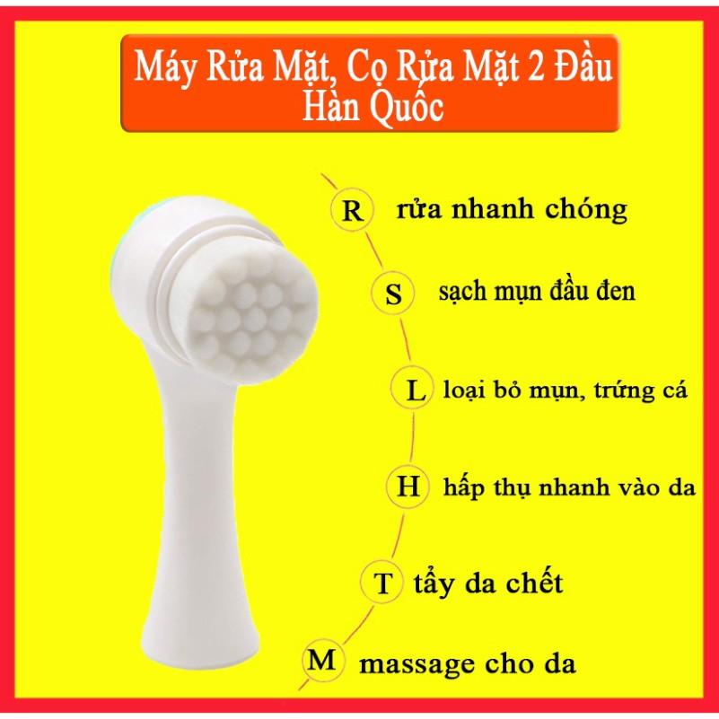 Máy Rửa Mặt, Cọ Rửa Mặt 2 Đầu Hàn Quốc Siêu Hót