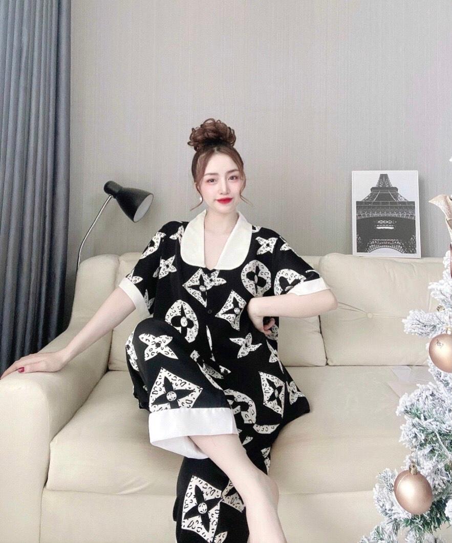 Đồ bộ pijama mặc nhà tay ngắn quần dài lụa mango cao cấp bigsize 60-75kg_đồ ngủ lụa mango cao cấp