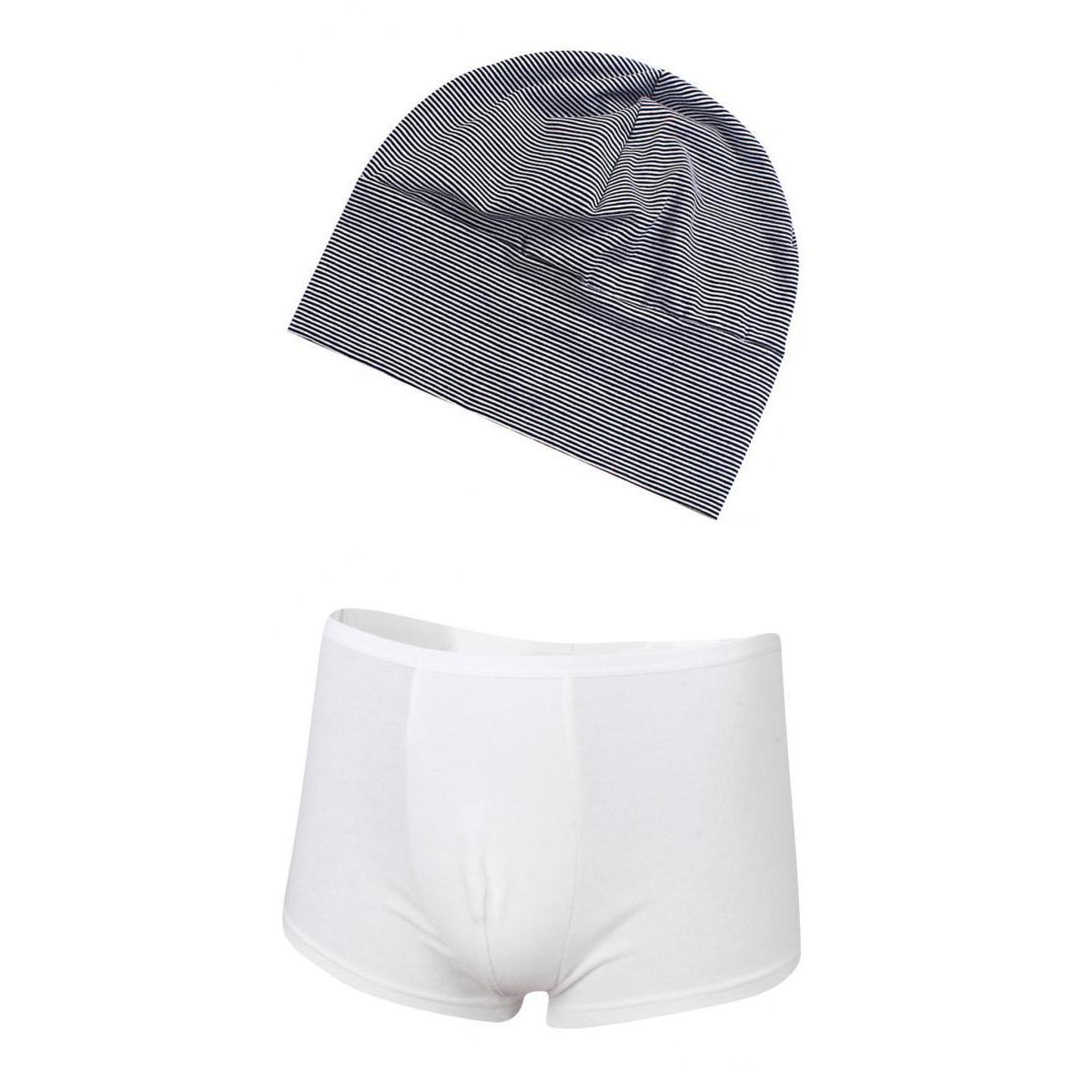 Unisex Cotton Nap Sleep Cap Nightcap Hat Blindfold Beanie w/ Men's Underwear