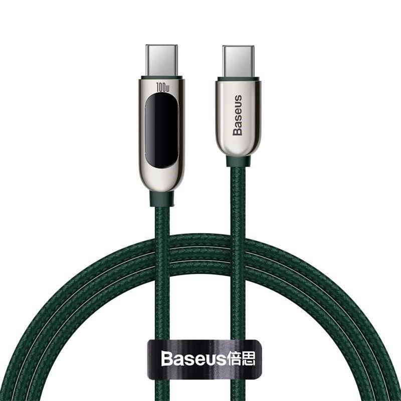 Baseus -BaseusMall VN Cáp sạc nhanh C to C 100W Baseus Display Fast Charging Data Cable (Hàng chính hãng)