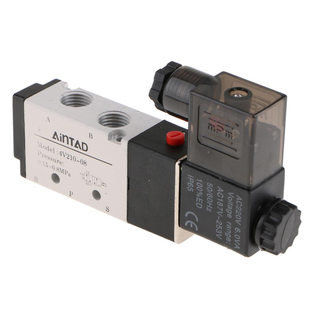 Van điện Từ 4V210-08 5 Cách 2 Vị Trí Khí Nén 1/4 "BSPT