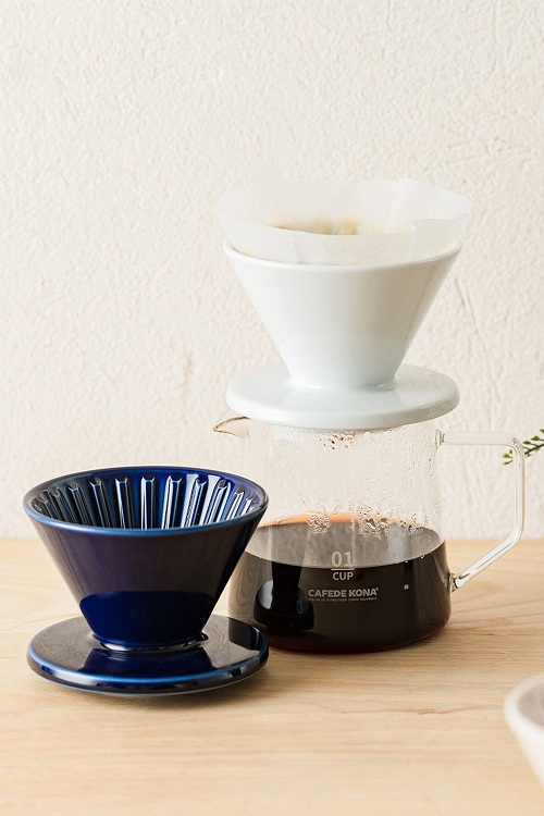 Phễu Pour over V60 01 sứ Hasami Nhật Bản Cafede Kona