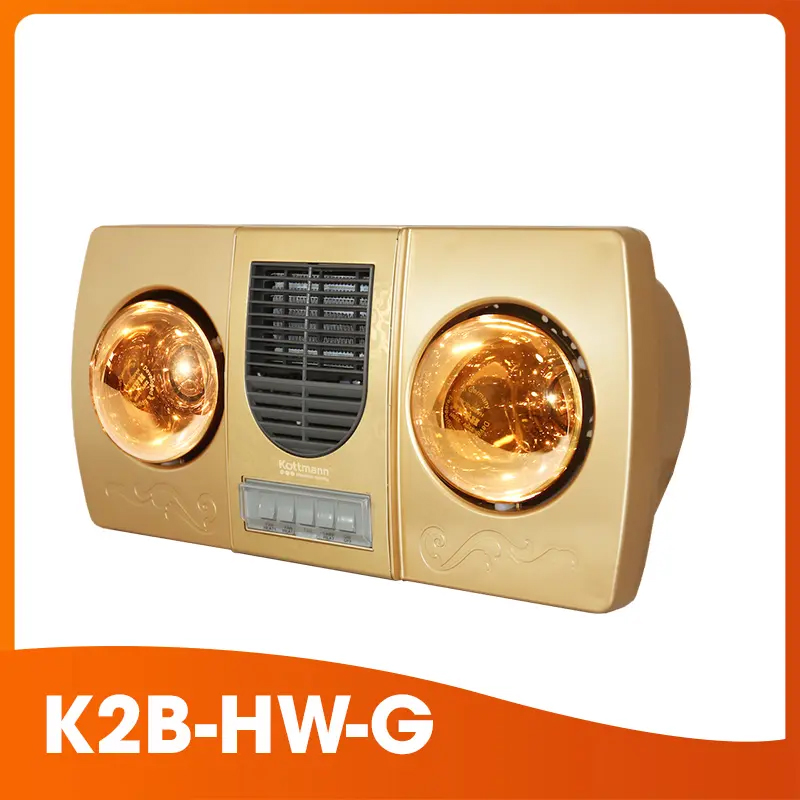 Đèn sưởi nhà tắm Kottmann K2B-HW-G sưởi gió vàng Hàng chính hãng