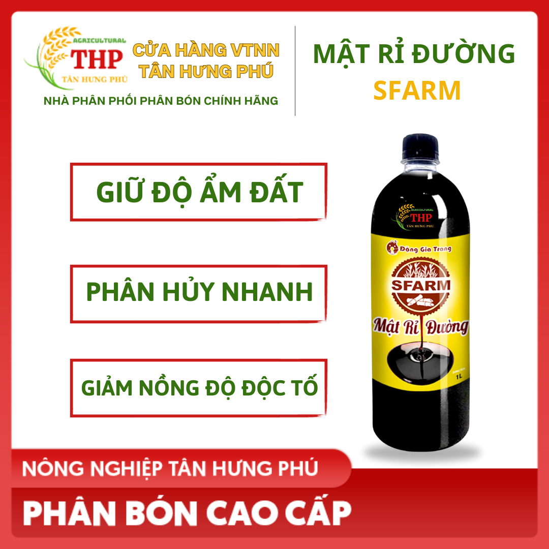MẬT RỈ ĐƯỜNG SFARM chai 1 Lít