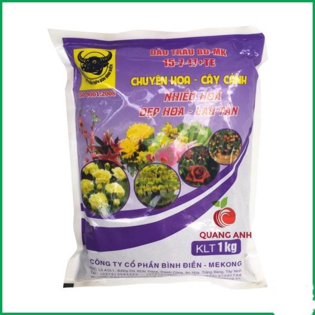 Phân bón Đầu Trâu NPK 15-7-17+TE - gói 1kg