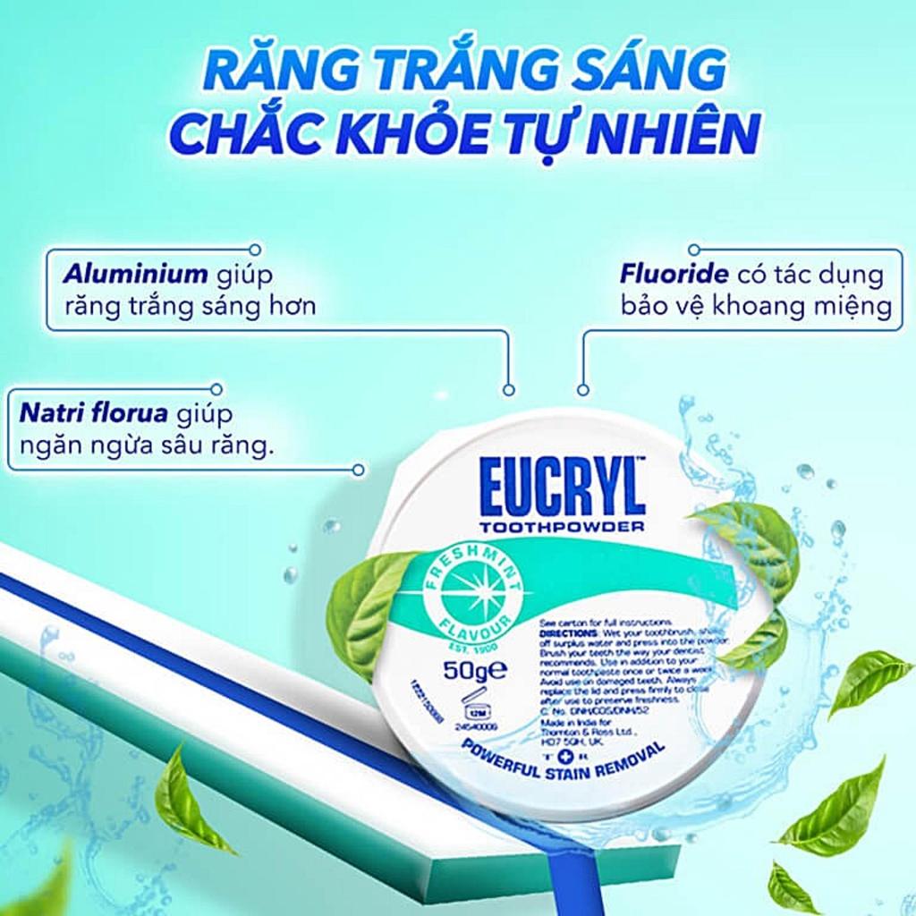 Combo Kem Đánh Răng Và Bột Làm Trắng Răng Eucryl 50g/Cái