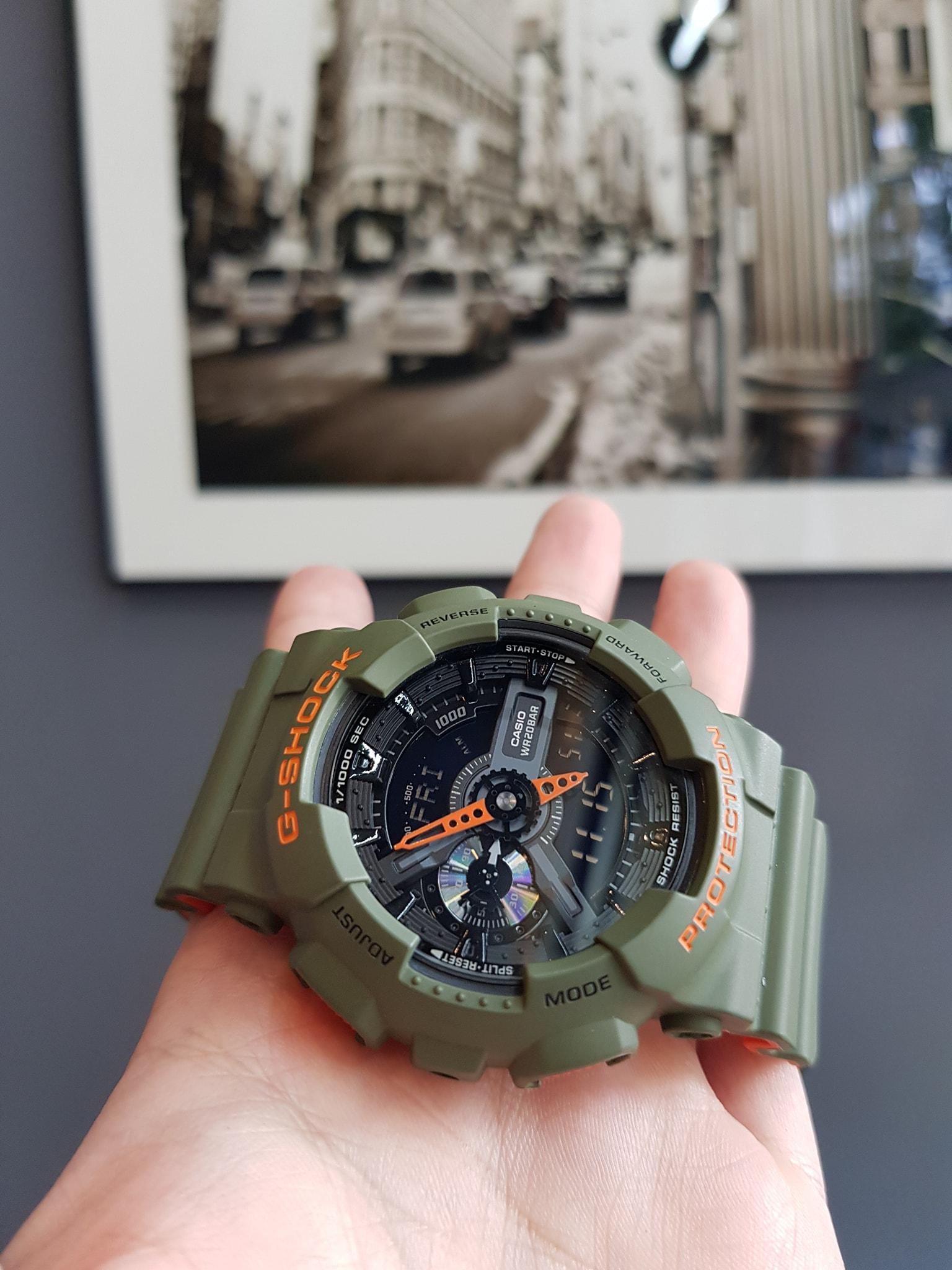 Đồng Hồ Nam Dây Nhựa Casio G-Shock GA-110LN-3A  | GA-110LN-3ADR