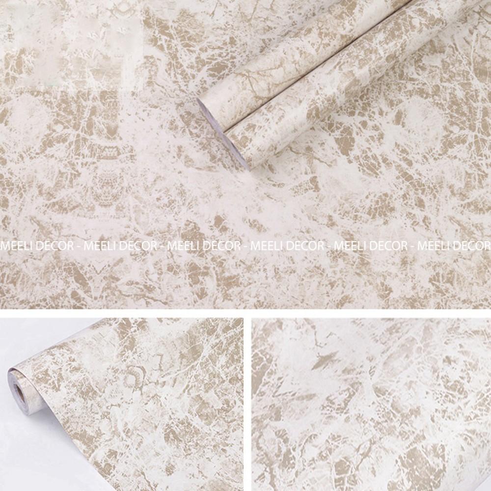 10 mét dài giấy dán tường giả đá, sẵn keo dễ dán, pvc chống thấm nước, kt 10m x 45cm, ME13