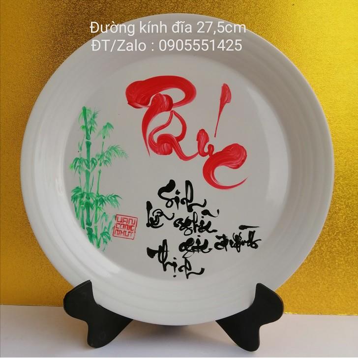 Đĩa chữ PHÚC.Quà tặng mừng tân gia,khai trương, sinh nhật.Mừng thọ ông bà,cha mẹ.Quà tết.Tranh trang trí tết
