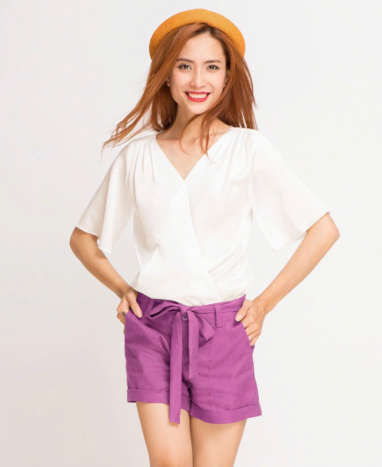 Quần Shorts Linen Oải Hương PAN011 thời trang thiết kế Hity