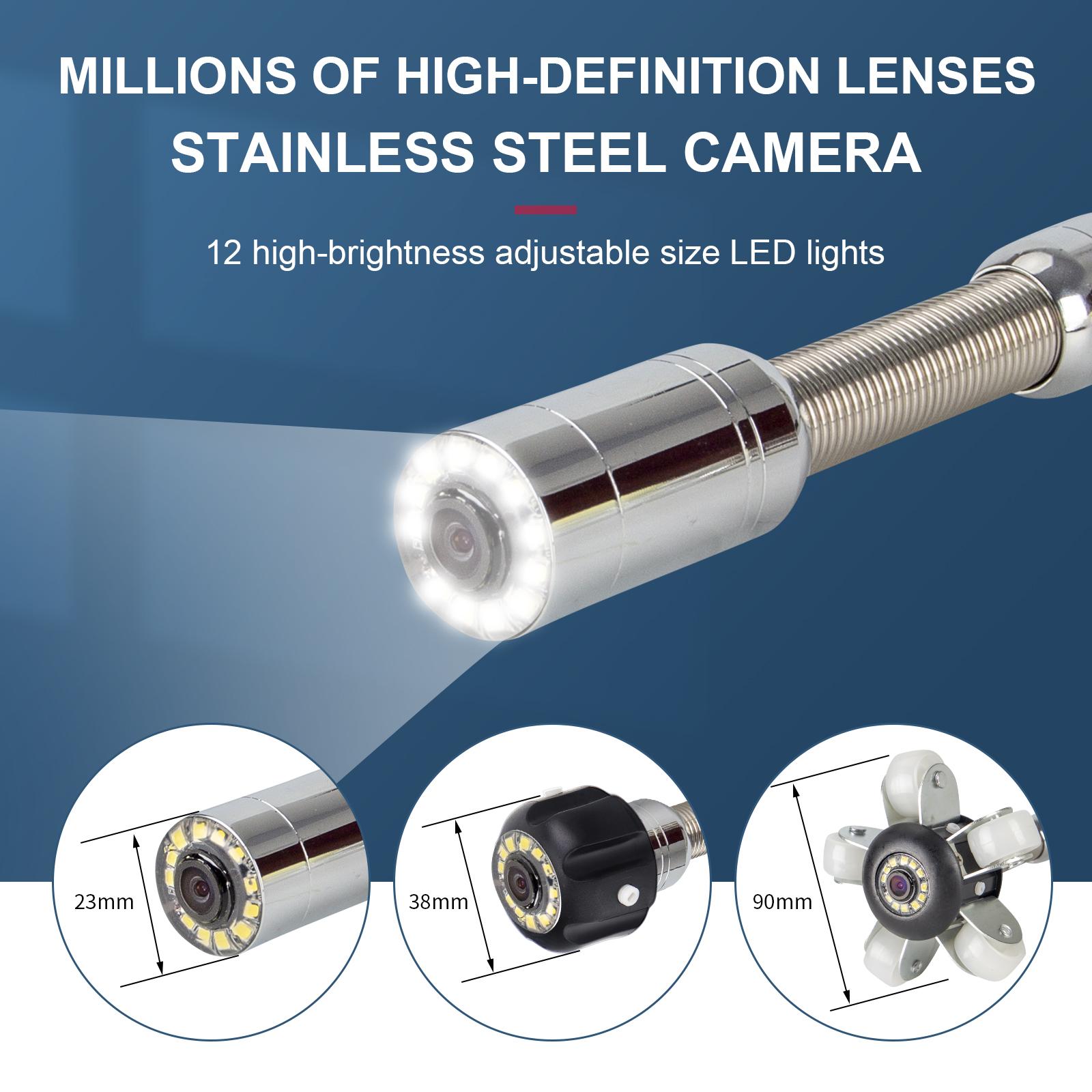 Bánh xe camera kiểm tra đường ống và Camera nội soi công nghiệp đường ống thoát nước