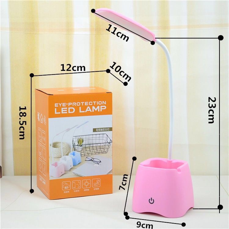 Đèn học chống cận thị, đèn bàn học, đèn học để bàn có khe cắm bút, đặt điện thoại - Hàng chính hãng