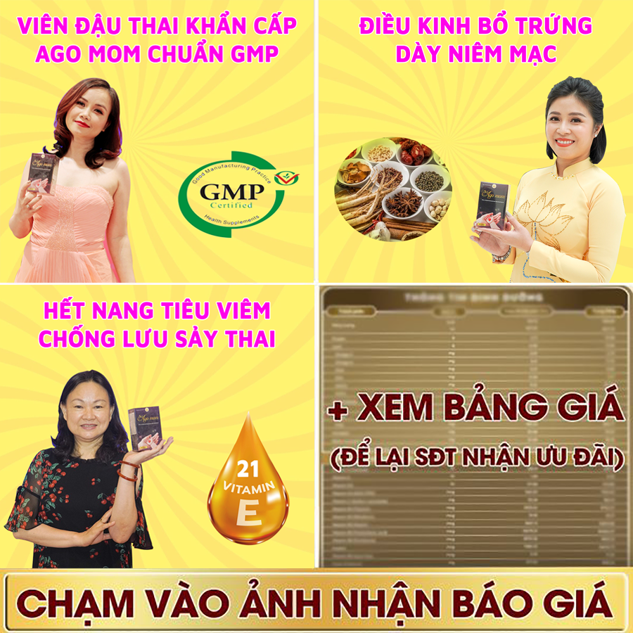 AGO MOM tăng khả năng thụ thai, giảm vô sinh hiếm muộn ở phụ nữ, bổ trứng DÍNH BẦU sau 30 ngày (50 viên)