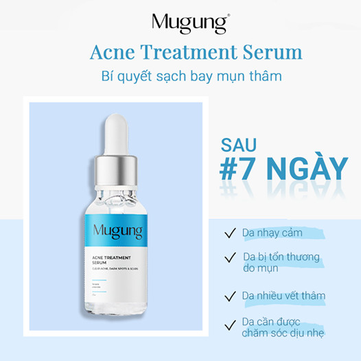 Mugung Korea Serum ngăn ngừa tất cả các loại mụn cứng đầu không bong da giúp cho làn da đep tự tin hơn