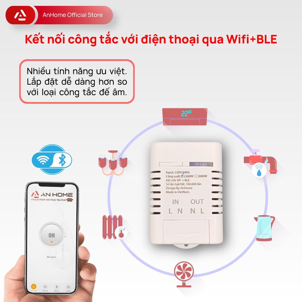 Công tắc đo điện thông minh WiFi+BLE AnHome S12, có hẹn giờ, công nghệ TrueSafe, Powered by Tuya Smart