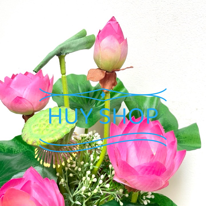 Chậu HOA SEN Vải cao cấp trang trí nhà cửa