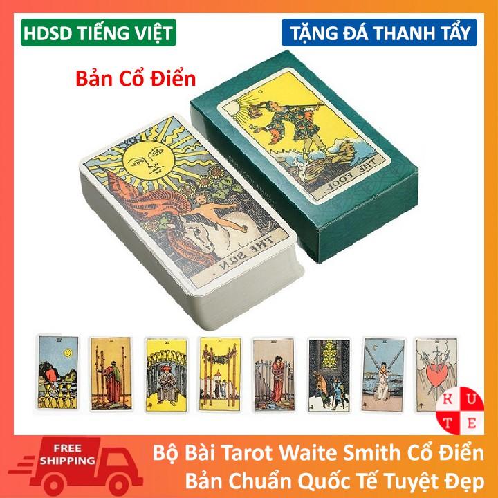 Bài Tarot Rider Smith Waite 78 Lá Cán Màng Giấy Dày Dặn Link Hướng Dẫn Tiếng Việt Và Đá Thanh Tẩy