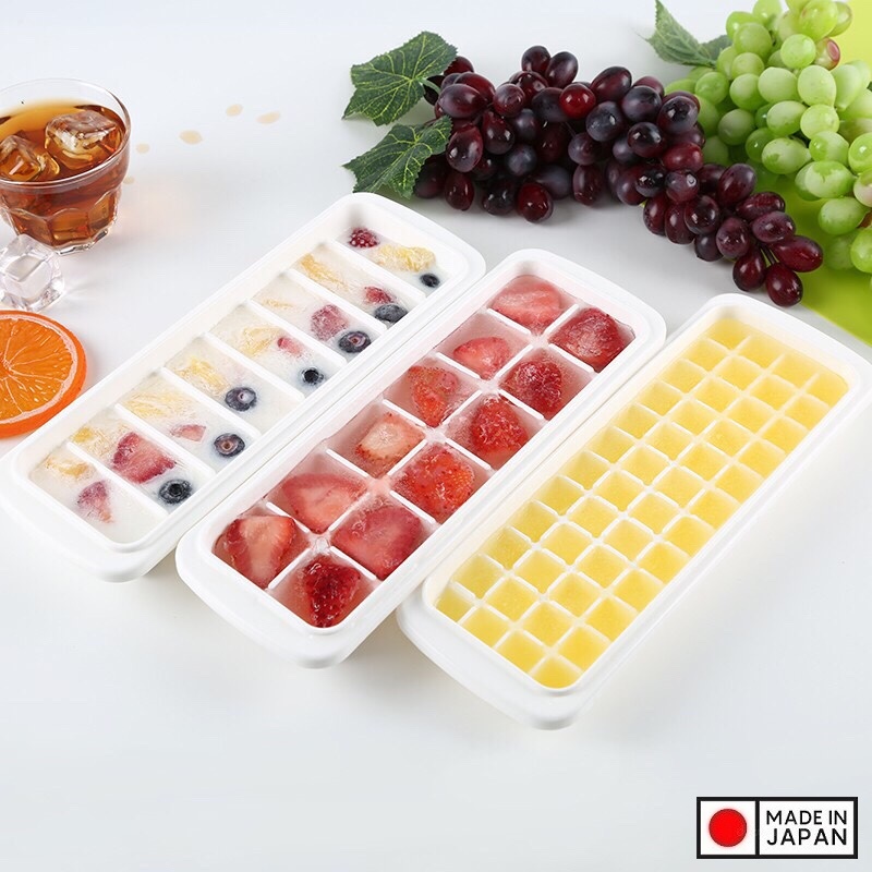 Combo 2 khay làm đá 12 viên có nắp Inomata 