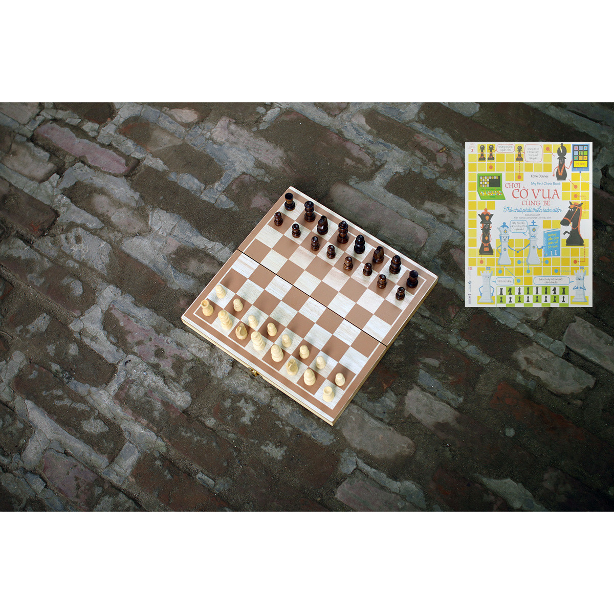 Bộ cờ vua cao cấp bằng gỗ tự nhiên an toàn cho bé, đồ chơi phát triển trí tuệ cho trẻ em - Tặng hướng dẫn đánh cờ vua giỏi.