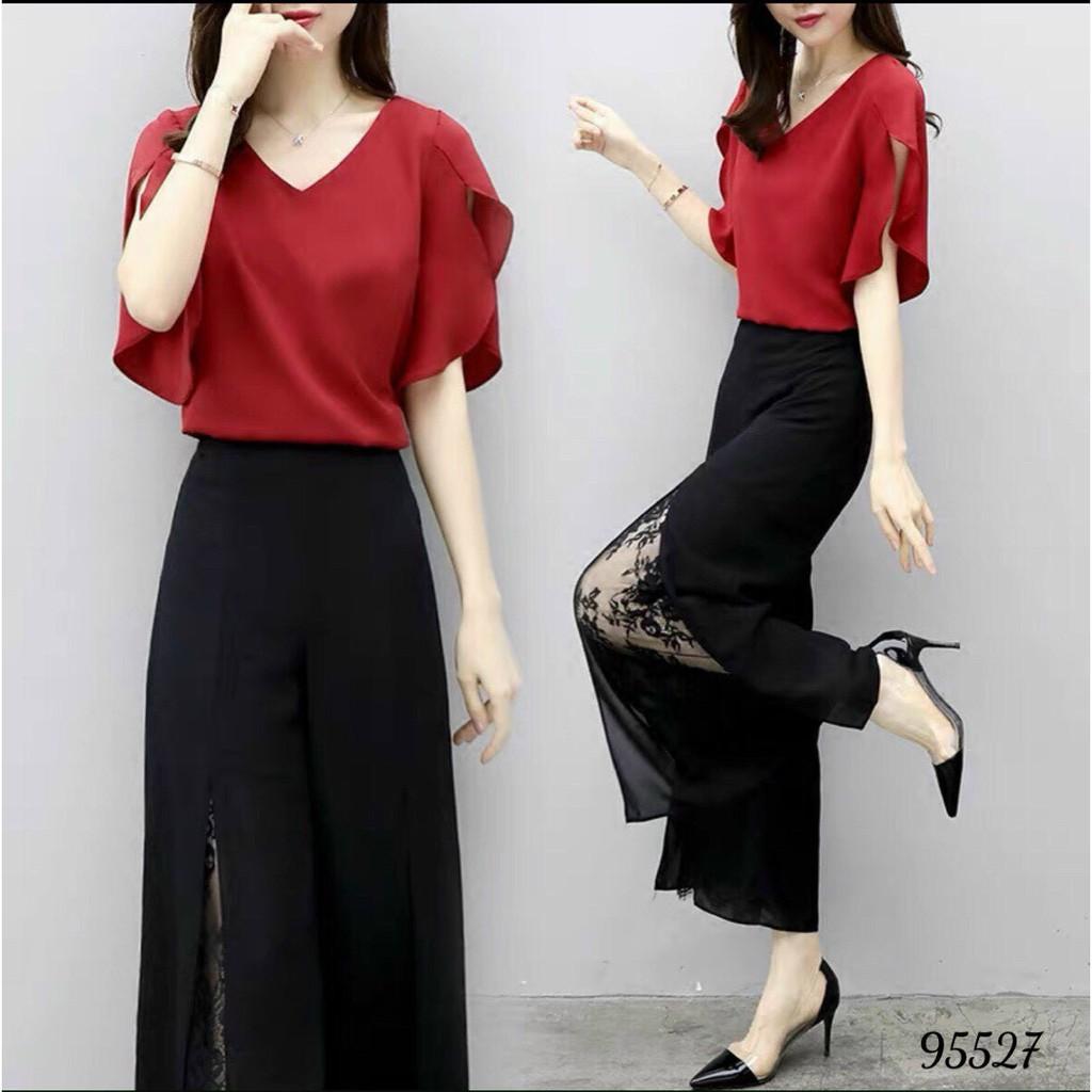 SET COTTON LẠNH,QUẦN CÓ DÂY KÉO,THIẾT KẾ HỌA TIẾT TRƠN NHƯNG KHÔNG KÉM PHẦN SANG TRỌNG