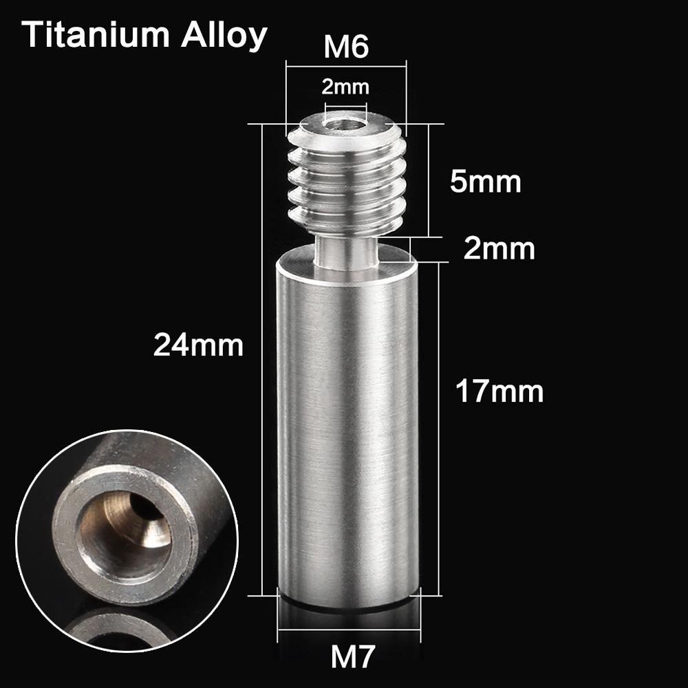 Máy in 3D XCR Block V6 Máy sưởi Titan BiMetal Hợp kim Hợp kim Bimetal Copper Throat cho E3D V6 Hotend 1.75mm Filament