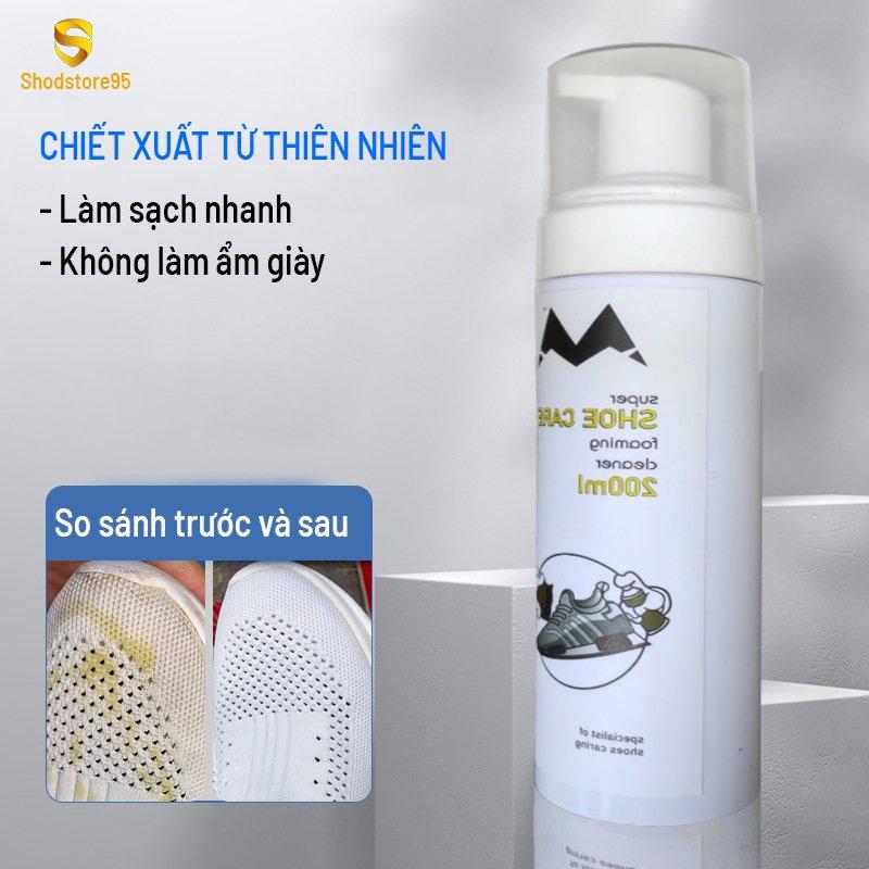 Chai xịt bọt vệ sinh giày , vệ sinh giày sneaker, đồ da, ghế nỉ, sofa - tặng bàn chải