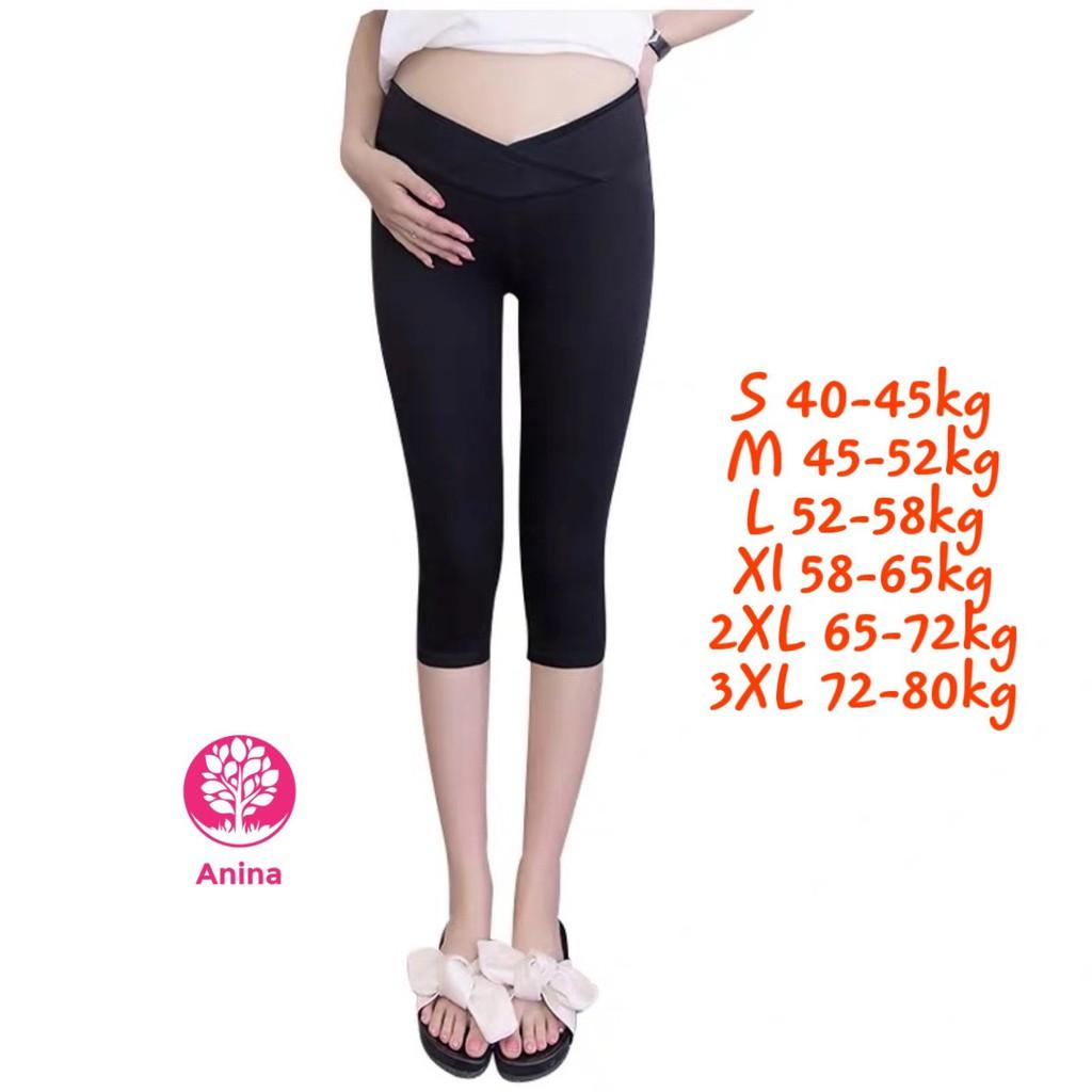 Quần bầu lửng legging cạp chéo đẹp co giãn thoải mái QB9005