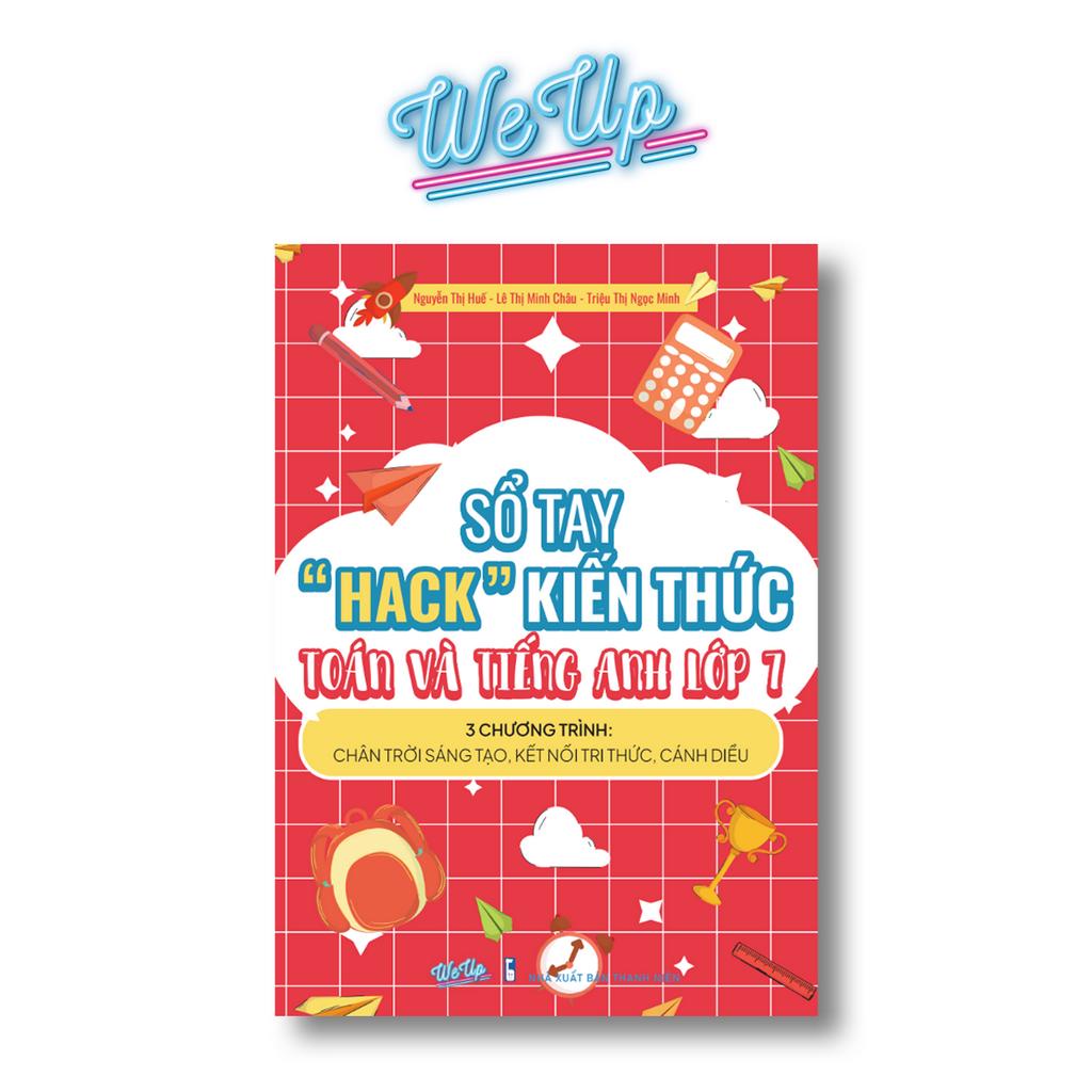 Sách - Combo Sổ Tay Hack Kiến Thức Toán Anh 7 & Đề Cương Toán Văn Anh 7 Học Theo SKETCHNOTE