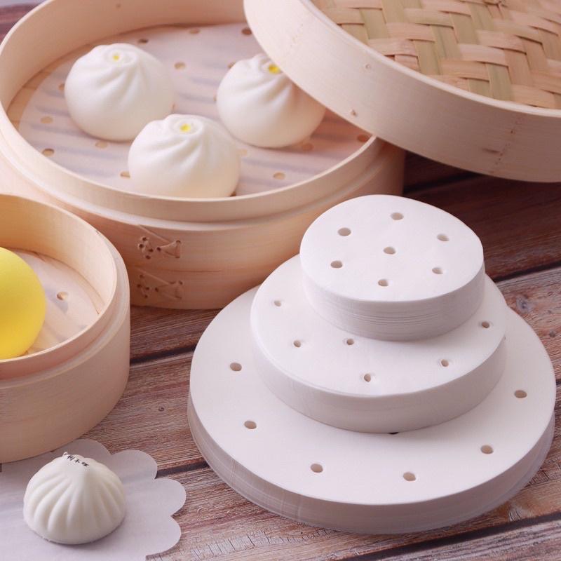 Set 100 Tờ Giấy Nến Tròn Đục Lỗ Dùng Lót Xửng Hấp Và Nồi Chiên Không Dầu ANHOME Tiện Lọi Giá Rẻ