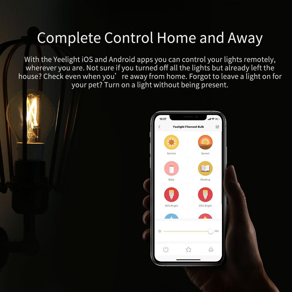 Đèn Dây Tóc Xiaomi Mijia Yeelight Edison YLDP12YL E27 220V 6W Kiểu Dáng Retro