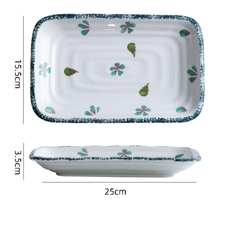 Bộ bát đĩa khay sứ trăng lá me phong cách Bắc Âu decor trang trí bàn ăn