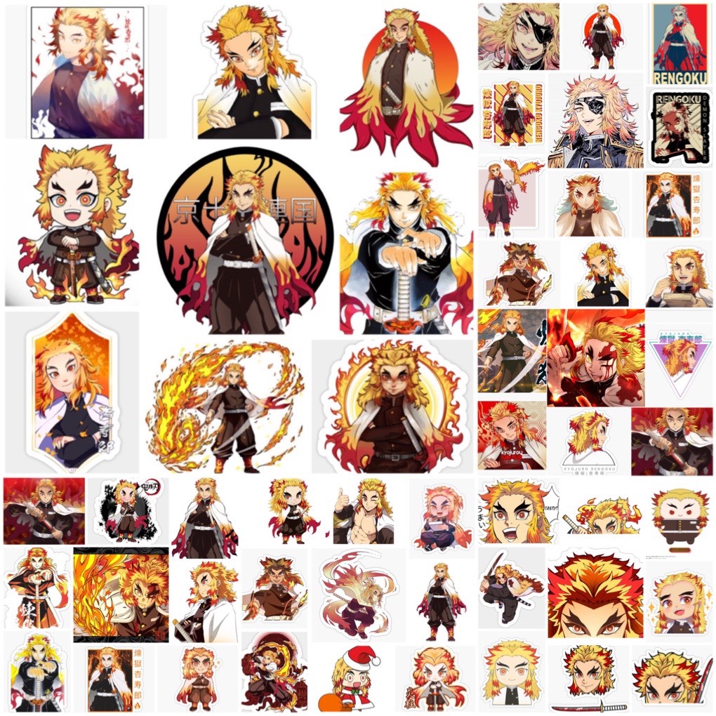 Set 60 Sticker Rengoku Kyoujurou-Kimetsu no Yaiba