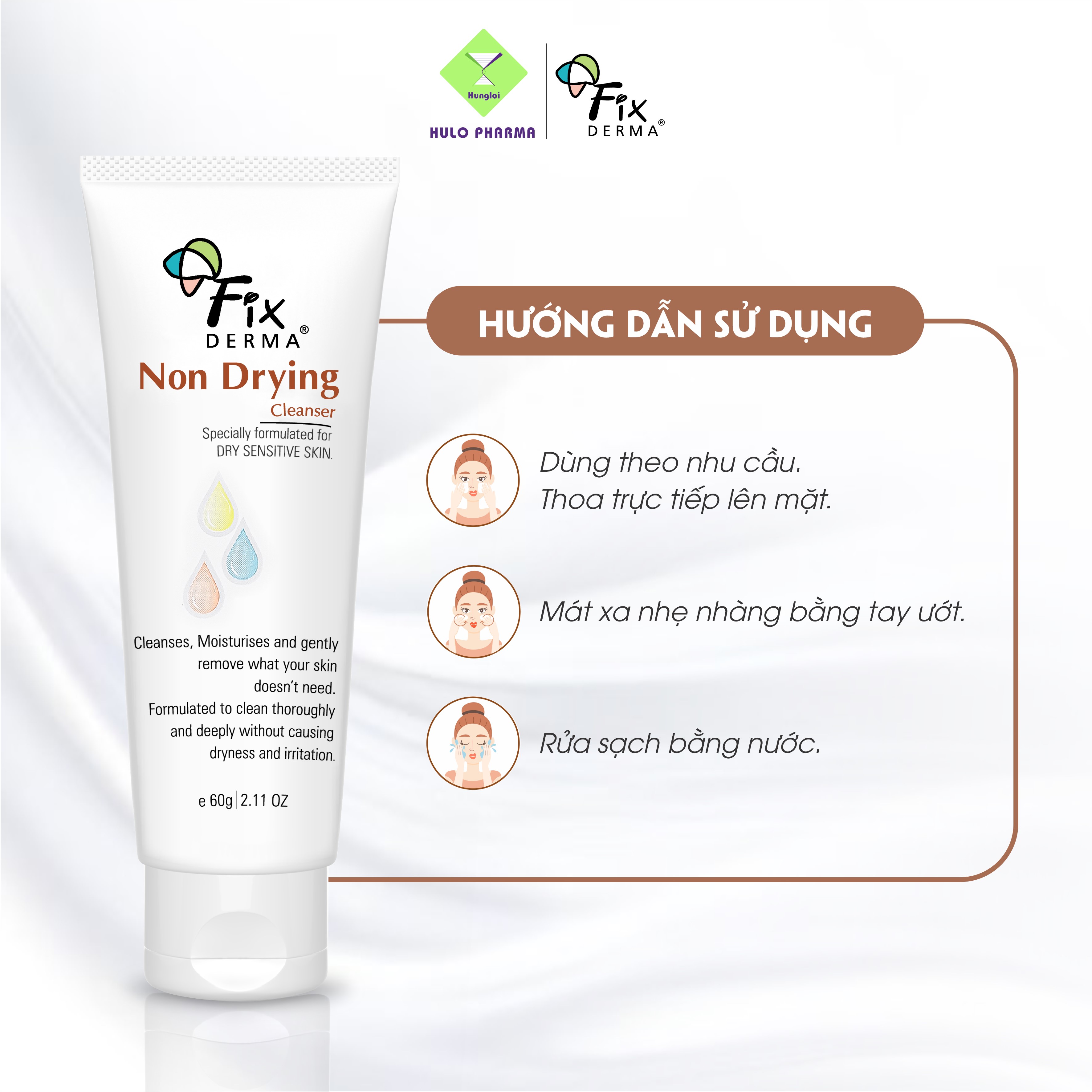 Sữa rửa mặt Fixderma Non Drying Cleanser (60g)