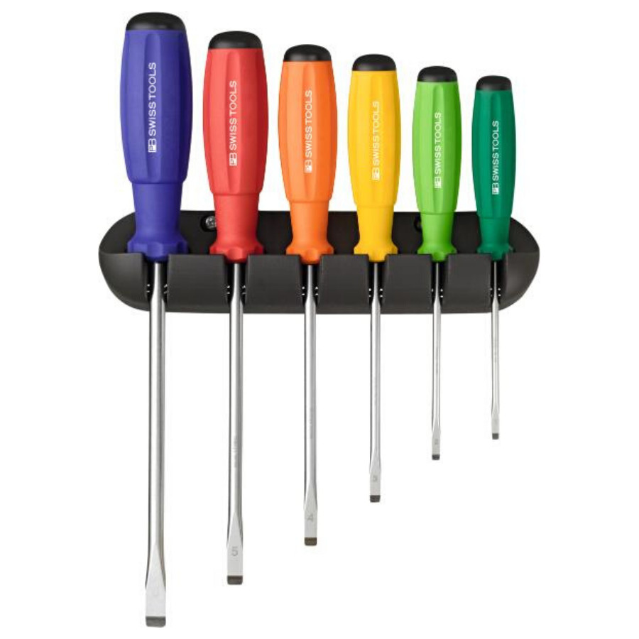 BỘ 6 CÂY TUA VÍT DẸP MÀU RAINBOW PB SWISS TOOLS 660041 6