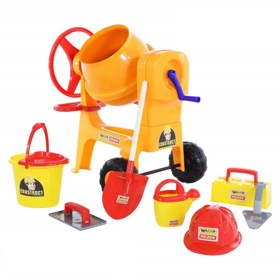 Bộ đồ chơi dụng cụ xây dựng Số 7 và máy trộn xi măng - Wader Toys