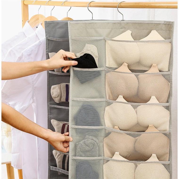 Túi Treo Đồ Lót Đồ Dùng Cá Nhân Nhiều Ngăn 2 Mặt 30 ngăn Để Tất Và Đồ Lót