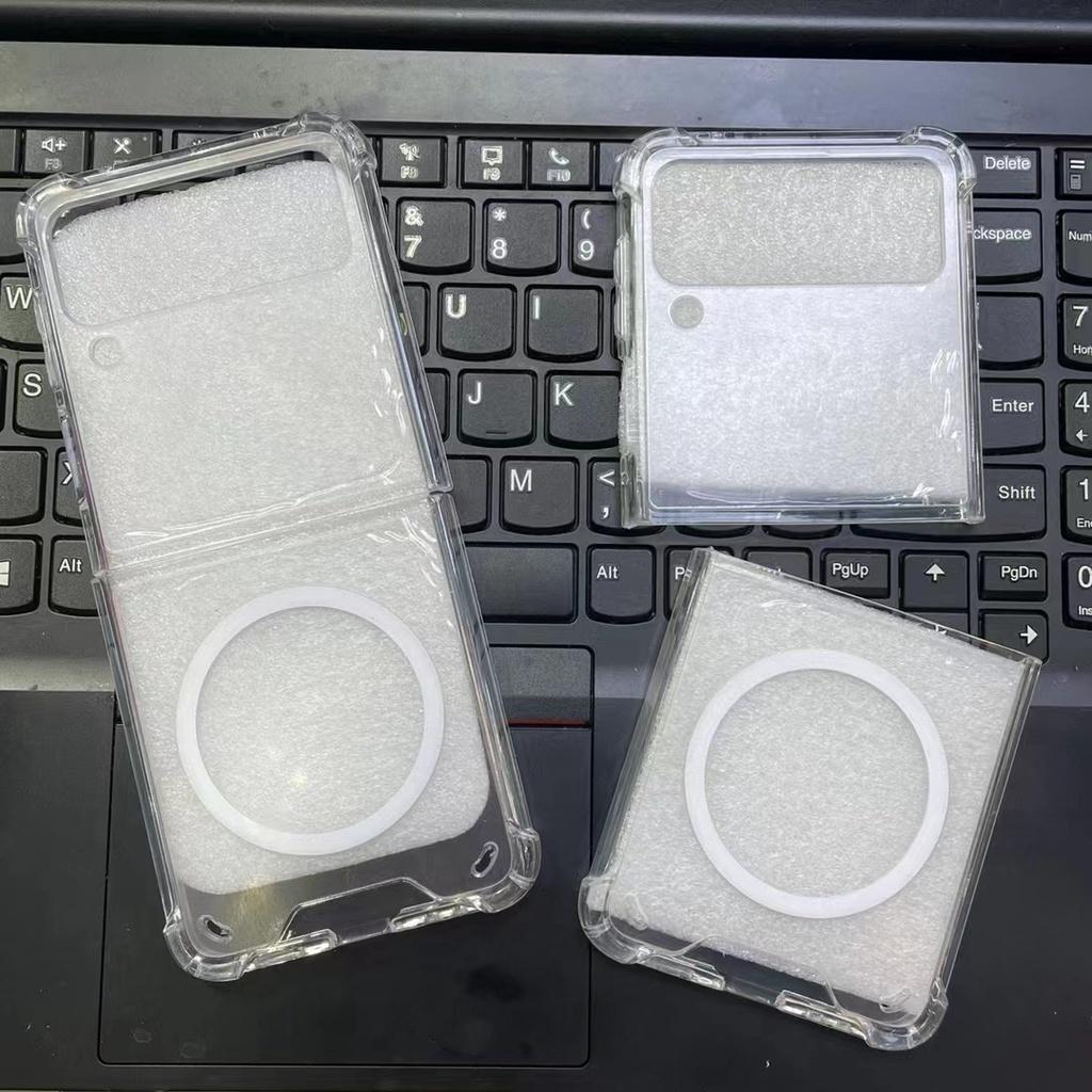 Ốp Lưng Chống Sốc Hỗ Trợ Sạc Nhanh Cho Samsung Galaxy Z FOLD 4 / Z FLIP 4 / Z FOLD 3 / Z FLIP 3 Trong Suốt