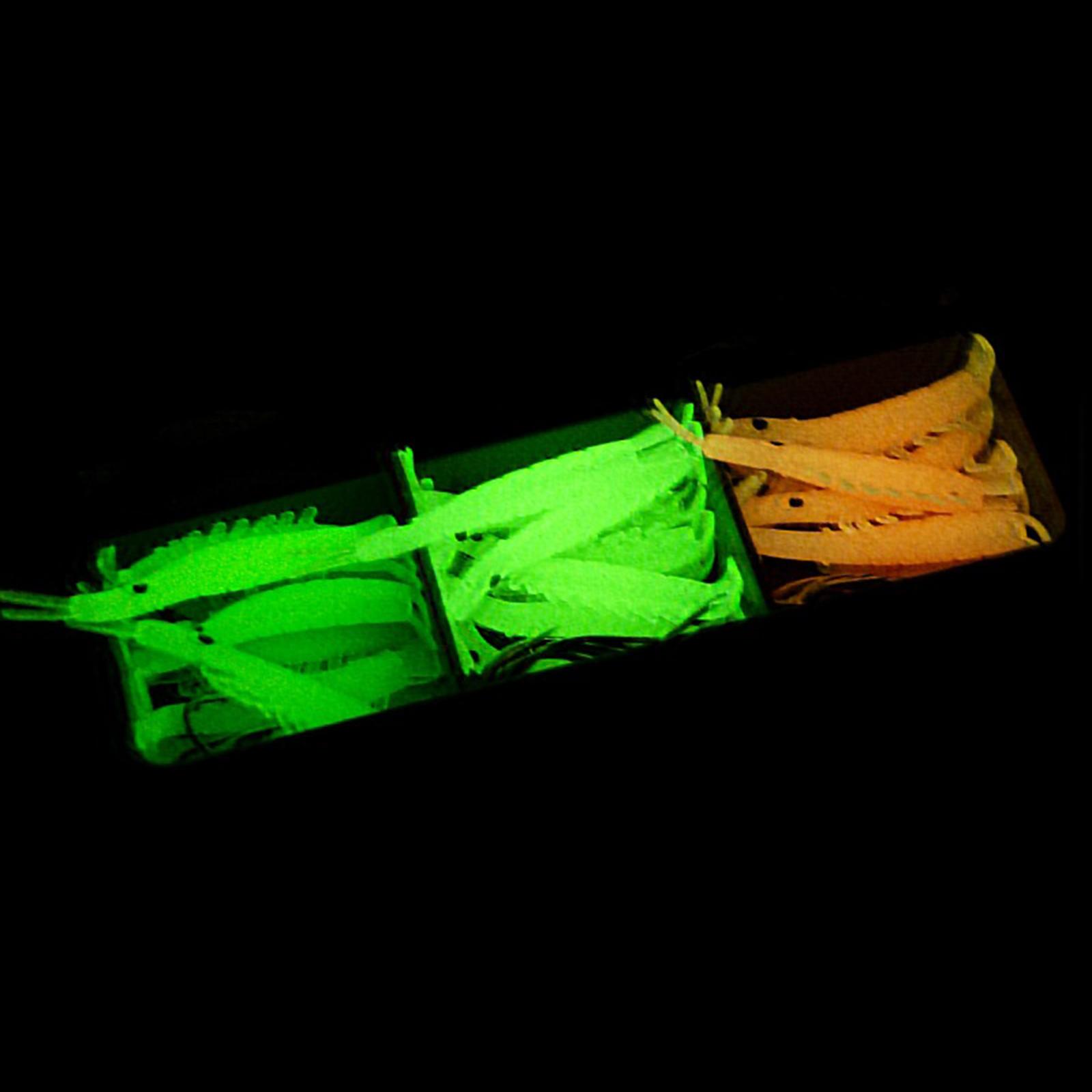 50 Pcs Fishing Silicone Shrimp Lures Hooks Tackle Bait Lures