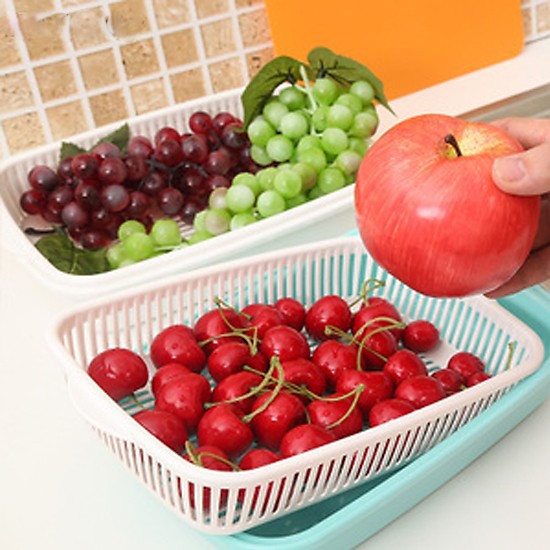 Bộ khay đựng rau củ 2 lớp Nakaya - Nội địa Nhật Bản