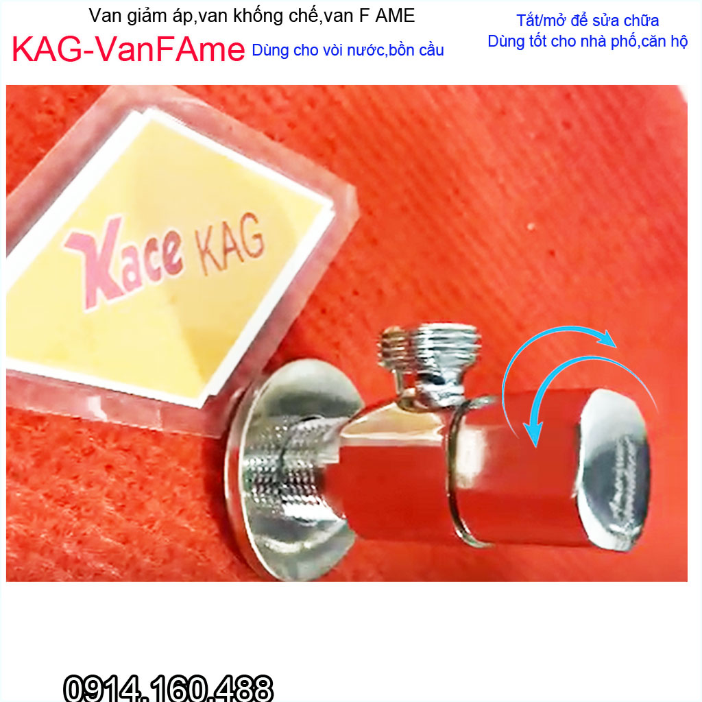 Van F giảm áp KAG-VanFAme , Van khóa 1 chiều bảo vệ bồn cầu- vòi nước tay vặn dễ điều chỉnh sử dụng siêu bền
