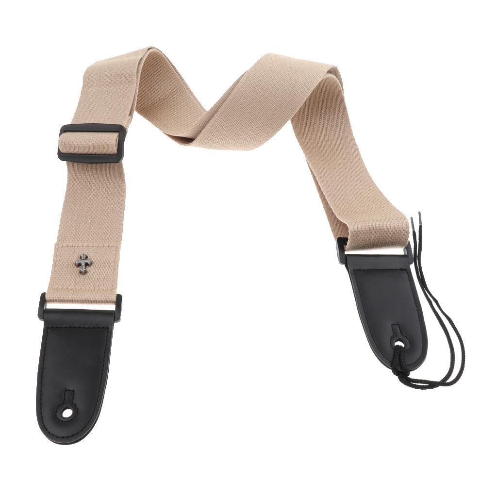 Guitar Neck Shoulder Strap Belt for Wooden Electric Guitar Accessory Khaki