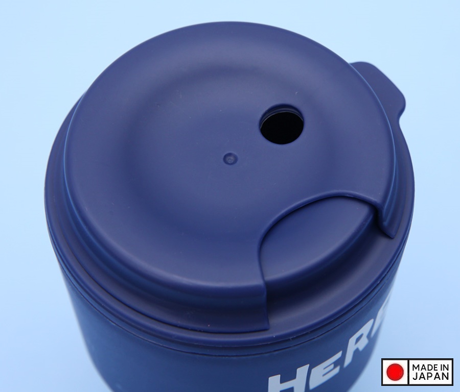Ly cốc có nắp tiện lợi, giữ nhiệt nóng lạnh đều được 320ml, chất liệu nhựa PP (màu kem)