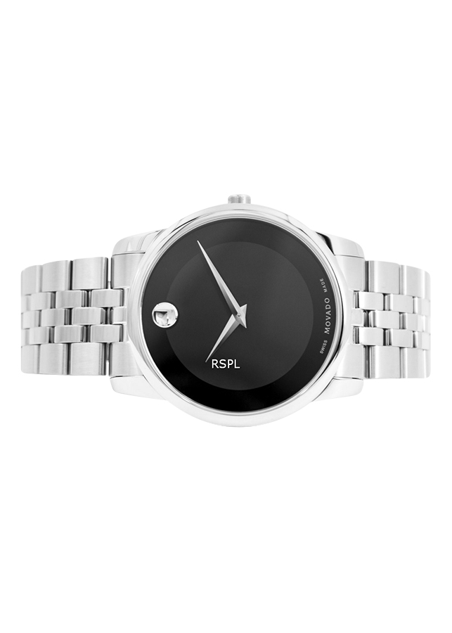 Đồng Hồ Nam Dây Kim Loại Movado 0606504 (40mm) - Mặt Đen