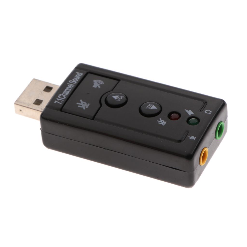 Sound Card Adapter3D Virtual 7.1CH Musical Instrument for Personal Computer