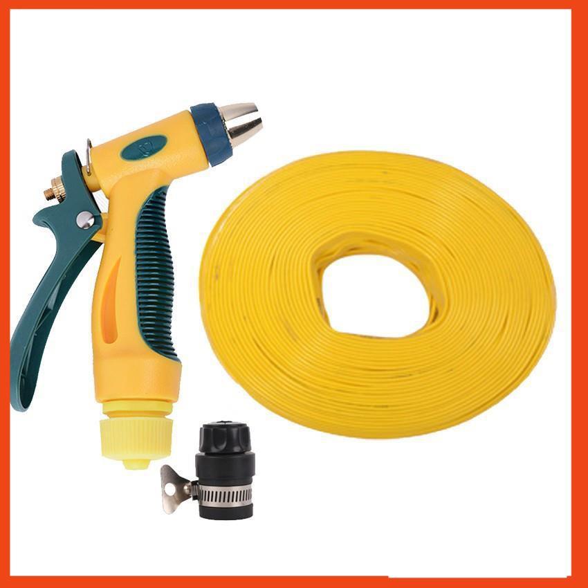 Bộ dây vòi xịt nước rửa xe,tưới cây tăng áp 3 lần 15m