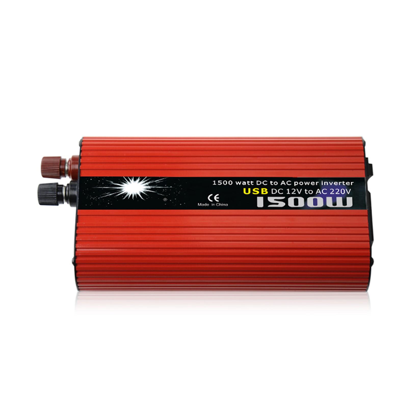 Solar Power Inverter Modified Sine Wave Power Inverter 2000W DC 12V to 100V-120V AC Power Inverter Dual USB Port for RV Car