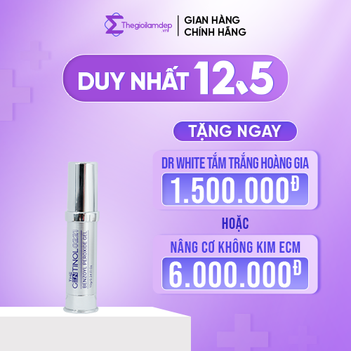 Gel chấm mụn The Gentinol 0221 hỗ trợ ngăn mụn, làm chậm tiến độ phát triễn của mụn và vi khuẩn Benzoyl Peroxide Gel 10g