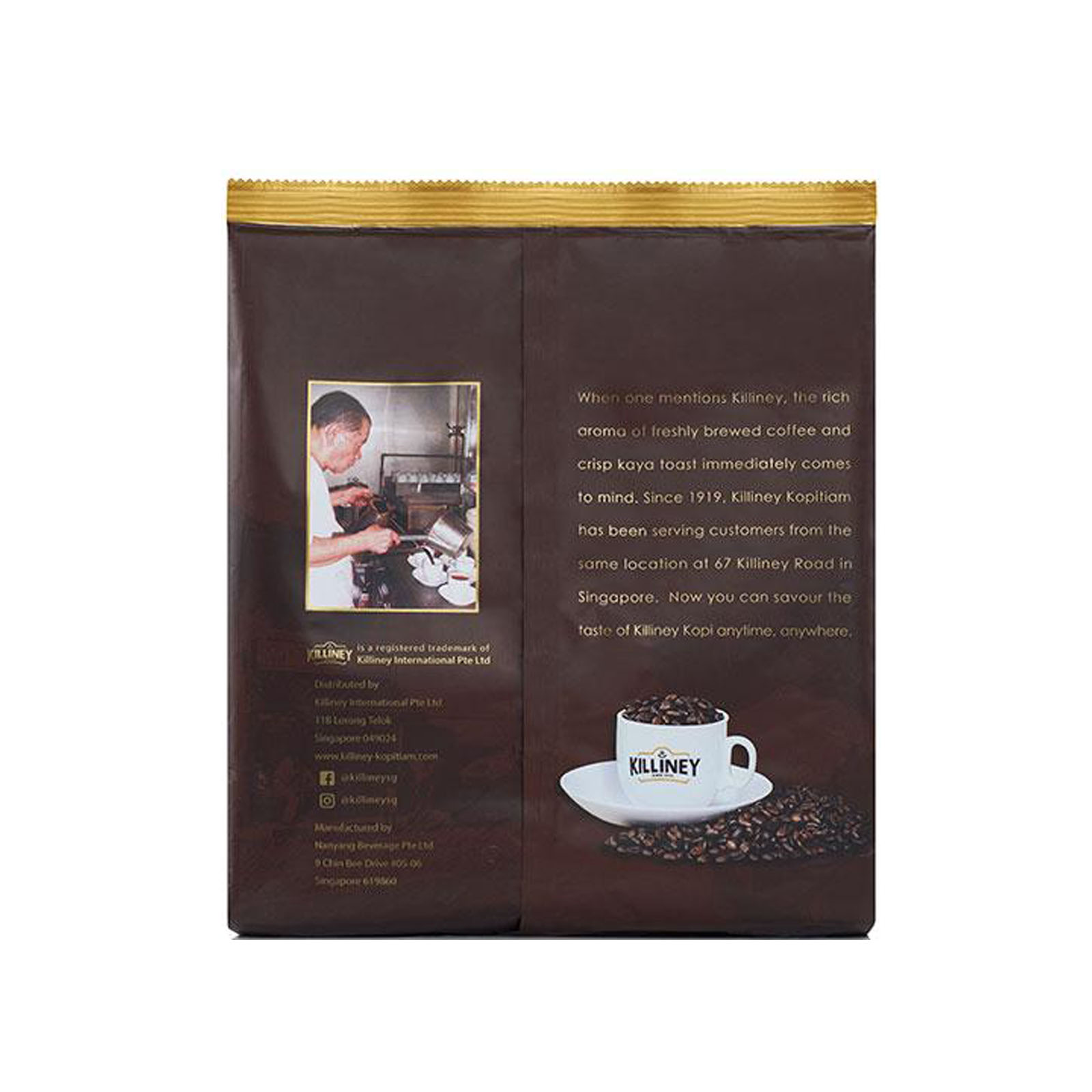 Túi 15 Gói Cà Phê Trắng Kem Sữa Hòa Tan 3-In-1 Cao Cấp Killiney 3-In-1 Premium White Coffee (15 gói x 40g)