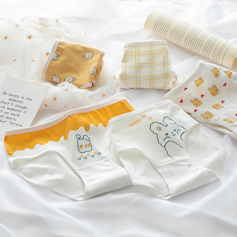Quần Lót Nữ Cotton Hình Thỏ Ngang Eo Thời Trang . Hàng Loại Đẹp.