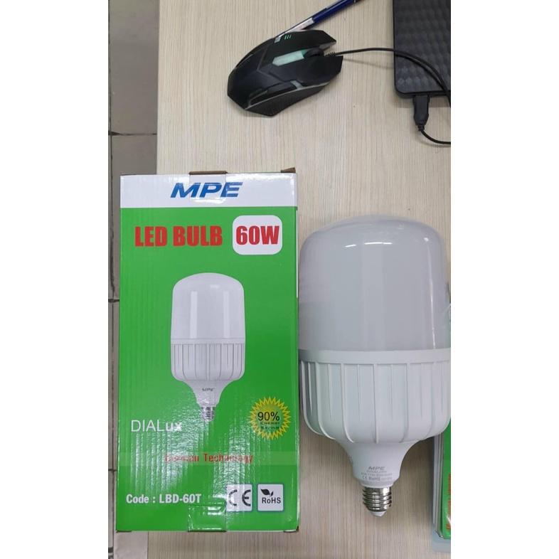 Bóng Đèn led Bulb 60W,  LBD-60T (trắng),  LBD-60V (vàng) - Thương Hiệu MPE